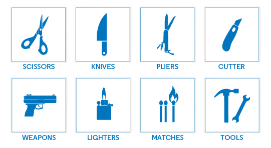 Some items prohibited on many passenger flights.